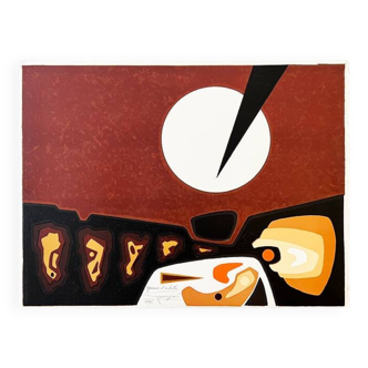 Signed, dated and numbered color lithograph by Antonio Guansé, 1978
