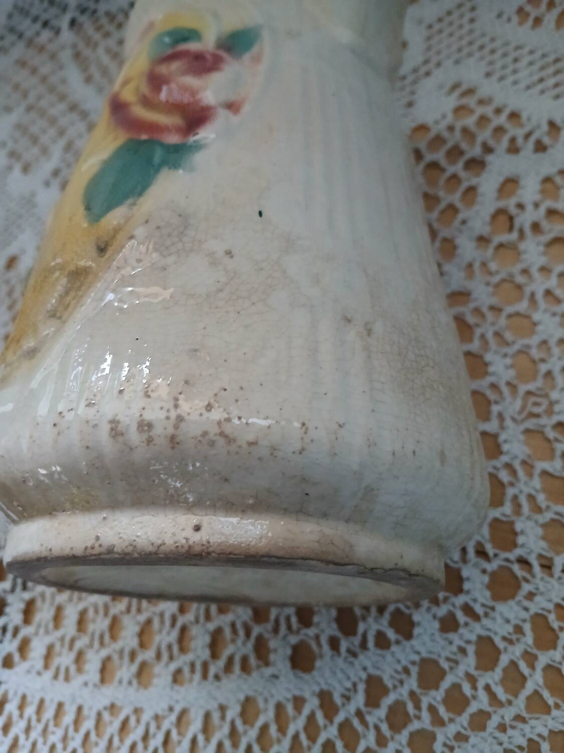 Antique earthenware pitcher