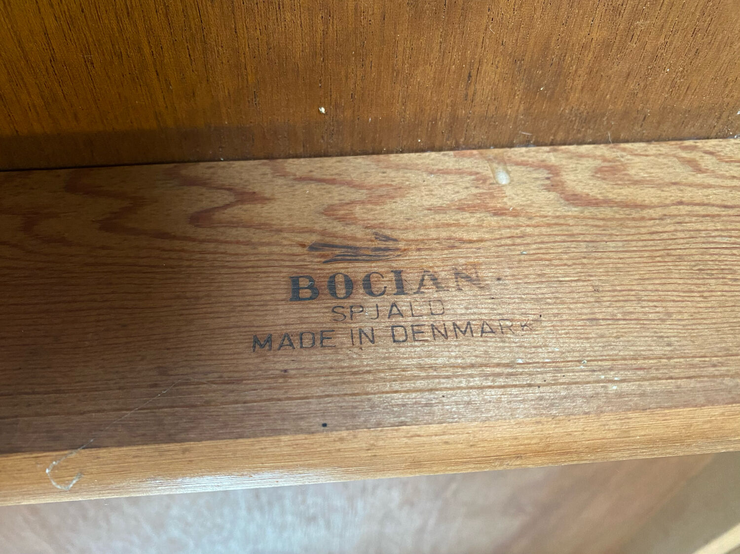 Vintage teak scandinavian signed table