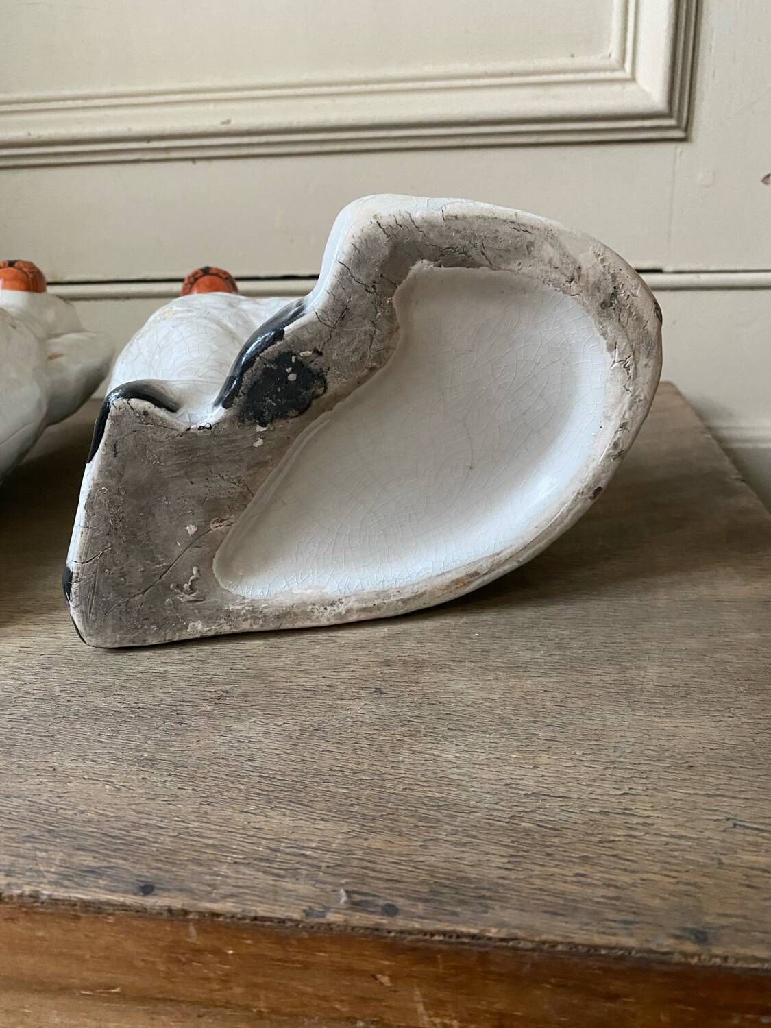 Pair of ceramic Staffordshire dogs late 19th century