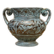 Large U-Keramik ceramic pot cover vase with antique decoration 4.610 kg