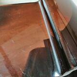 Pair of 70s design smoked plexiglass bedside tables