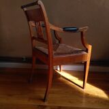 Fauteuil paillé de style directoire