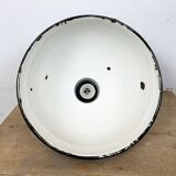 Industrial Petrol Enamel Factory Pendant Lamp, 1960s