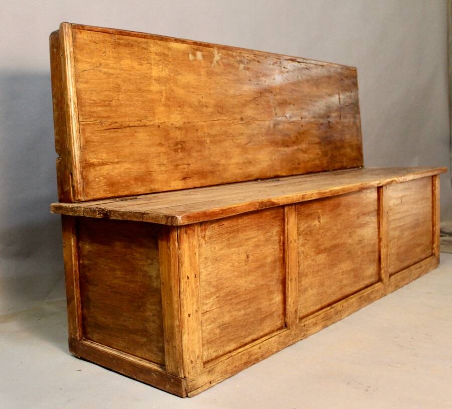 19th Century Spruce Bench Chest
