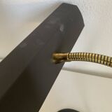 Vintage 1960s black and gold Aluminor banker's desk lamp - 45cm