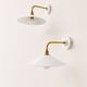 Vintage opaline wall lights