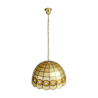 Suspension in mother-of-pearl and brass, vintage style