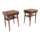 2 tables de chevet en acajou, Suède, 1950