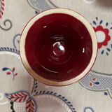 Lot de 6 mazagran en céramique émaillé bordeaux