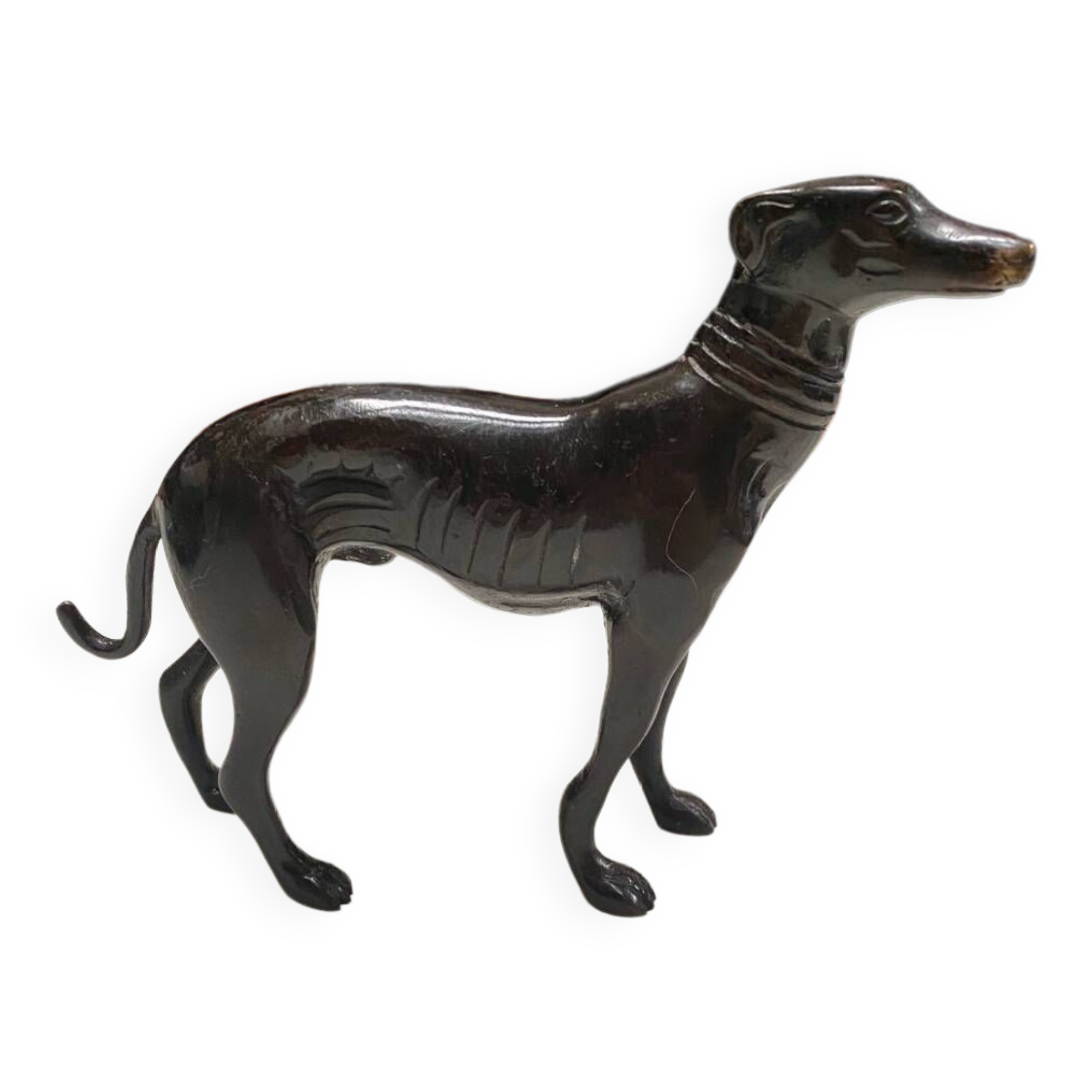 Old bronze greyhound dog statue