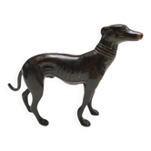 Statue ancienne chien lévrier en bronze