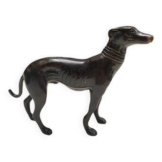 Old bronze greyhound dog statue