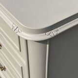 Louis XV style chest of drawers with 3 cherry wood drawers, 1960s