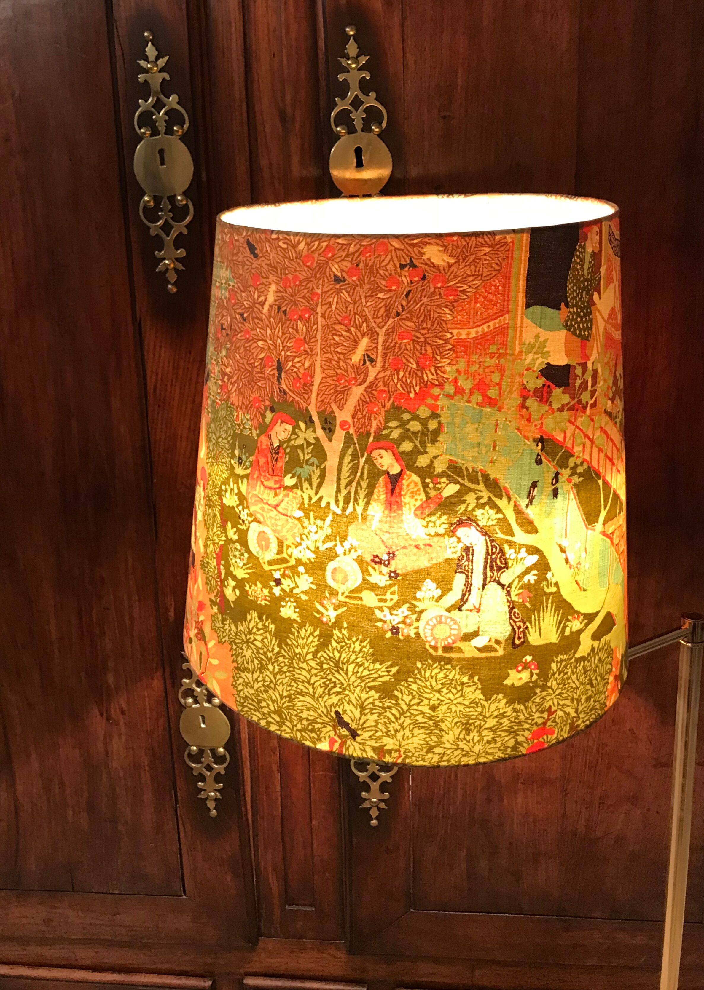 Vintage lampshade persian tales and garden paradise