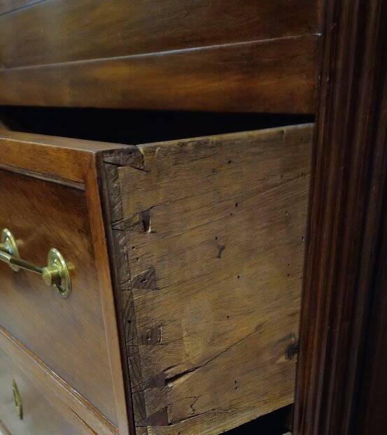 Mahogany drop-leaf secretary – Louis XVI period
