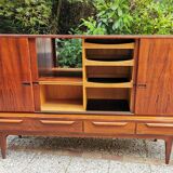 High sideboard in teak edited by Samcom for Johannes ANDERSEN
