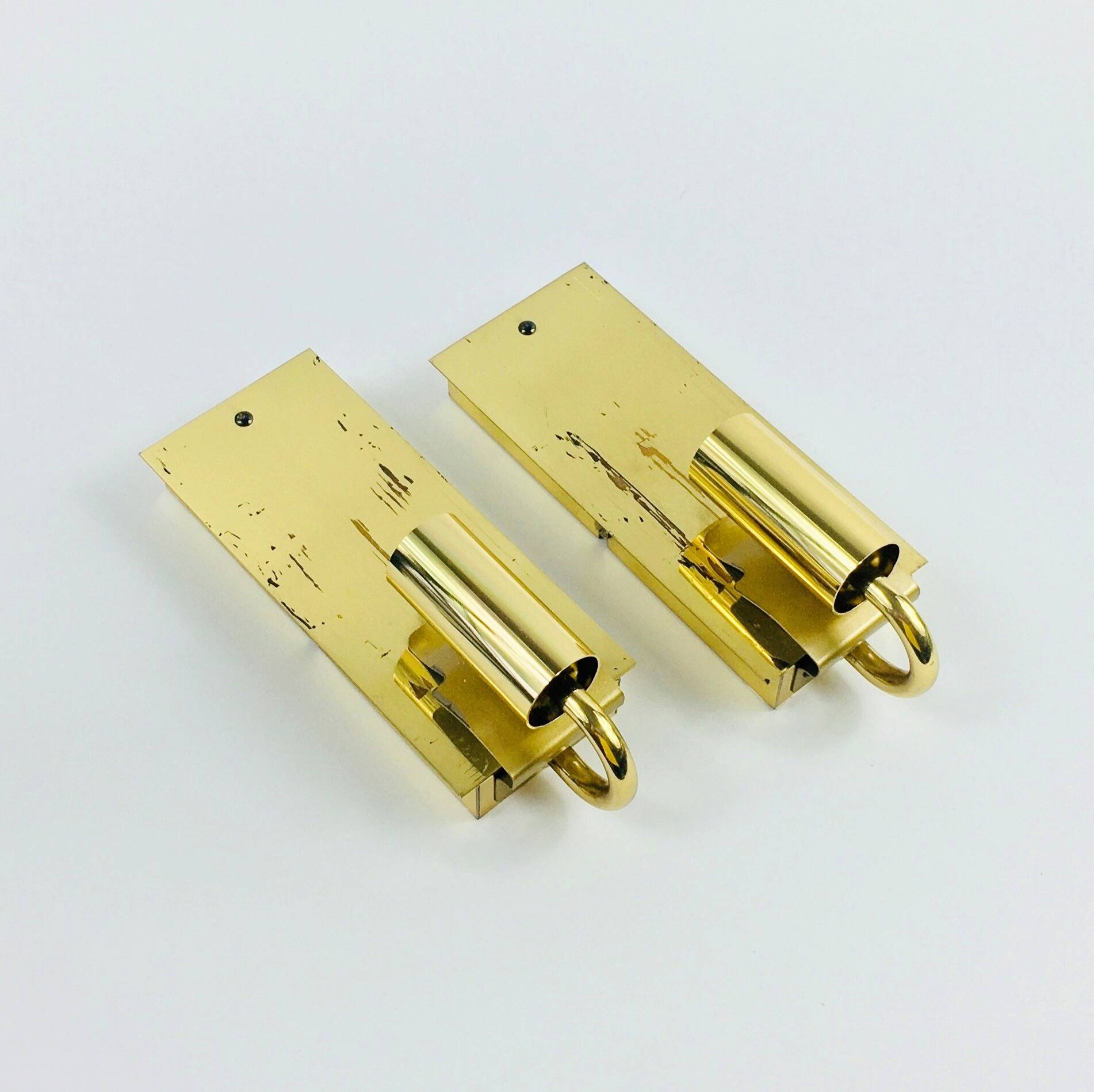 Pair of Mid-Century Bubble Glass Wall Lights/Sconces from Limburg, Germany, 1960s