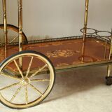 Desserte bar vintage in mahogany marquetry