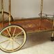 Desserte bar vintage in mahogany marquetry