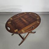 Plateau de service/plateau de majordome/table d'appoint pliable victorienne