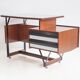 Small wooden desk with metal structure, Italy, 1960s.
