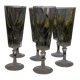 Lot de 6 flûtes à champagne en cristal.