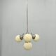 Bauhaus Globe Chandelier Czechoslovakia 1930s Chrome Pendant