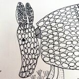 Illustration 1968 and wooden frame