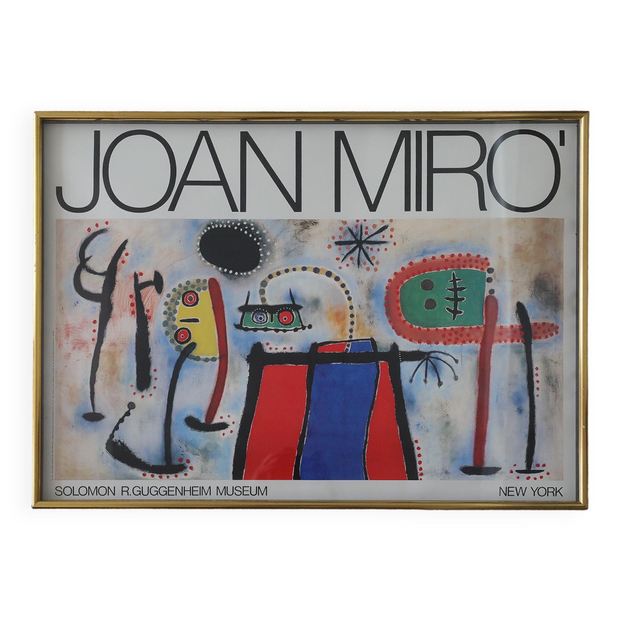 Joan Miró, Exhibition Poster Solomon R. Guggenheim Museum, Nowy Jork, Framed