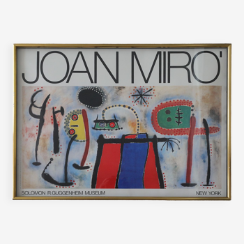 Joan Miró, Affiche de l’exposition Musée Solomon R. Guggenheim, Nowy Jork, encadrée