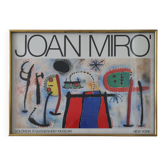 Joan Miró, Affiche de l’exposition Musée Solomon R. Guggenheim, Nowy Jork, encadrée