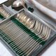 37-piece silver-plated metal cutlery set Art Deco