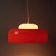 Fagerhults Belysning Pendant Lamp, Orange & White Acrylic, 1960s Space Age Design, Sweden