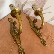 Pair of wall sconces in gilded brass – Louis XVI / neoclassical style