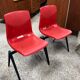 Chaise galvanitas vintage avec pieds compas