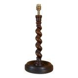 Wooden lamp base, 2-metre fabric cable.