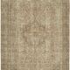 Handmade Turkish Wool Carpet 1980s 293 cm x 386 cm Beige