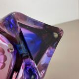 2,5 Kg Floral Glass Bowl Shell Centerpiece by Fratelli Toso Murano, Italy, 1970s