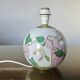 Ceramic ball lamp, with floral decoration, 70s, signed