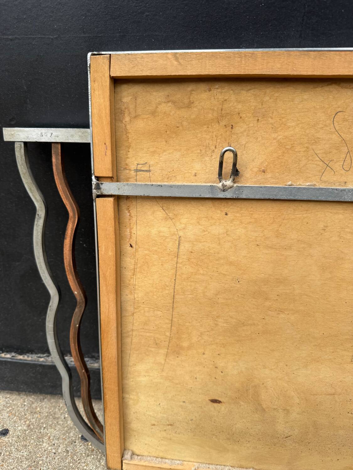 Chrome Art Deco mirror