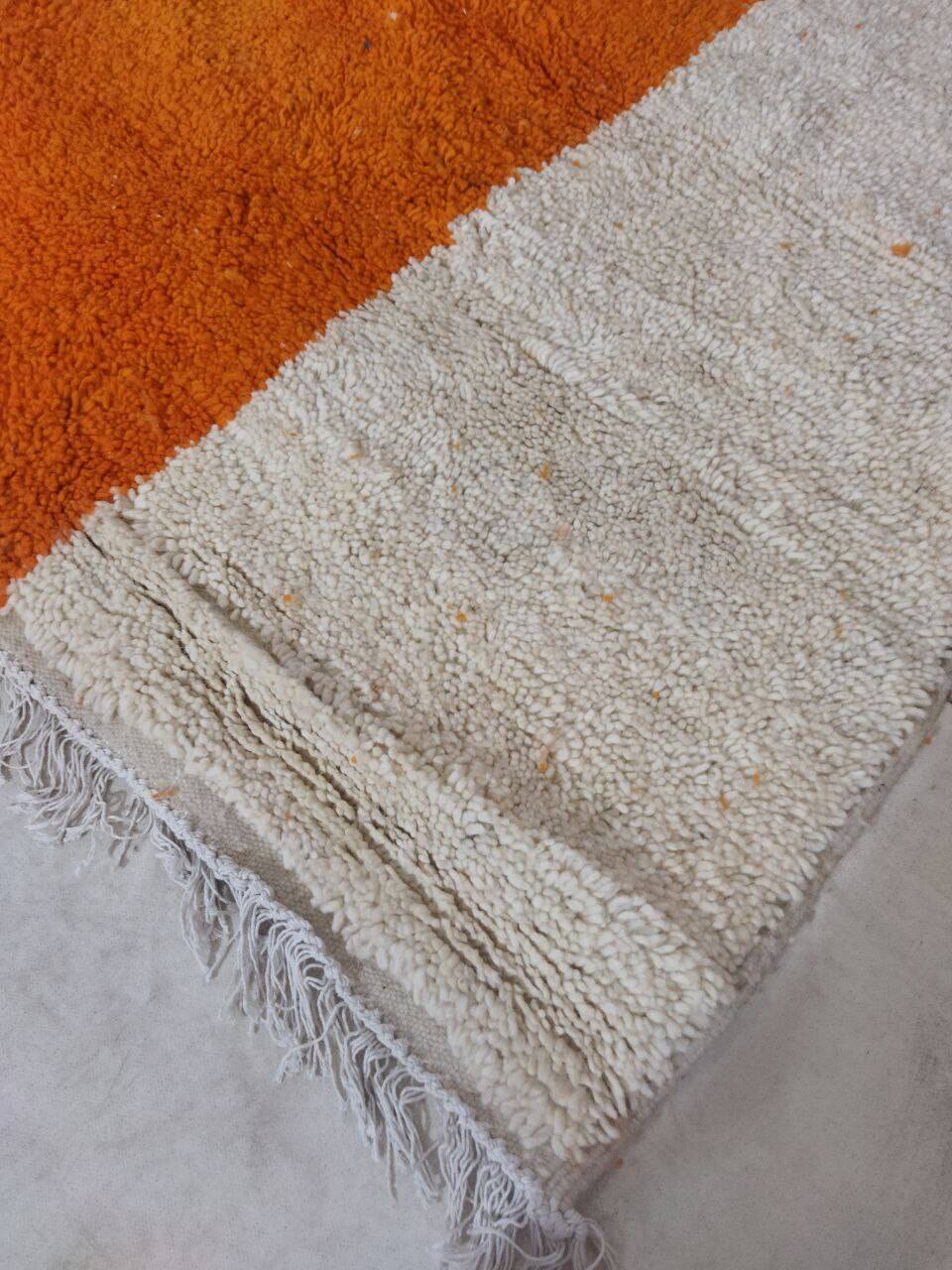 Moroccan handmade artisanal berber carpet magic orange eye 287 x 184 cm