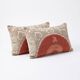 Set of 2 vintage embroidered cushion covers 43x76 cm