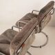 Guido Faleschini Italian Astro Chrome and Taupe Suede Armchairs for i4 Mariani