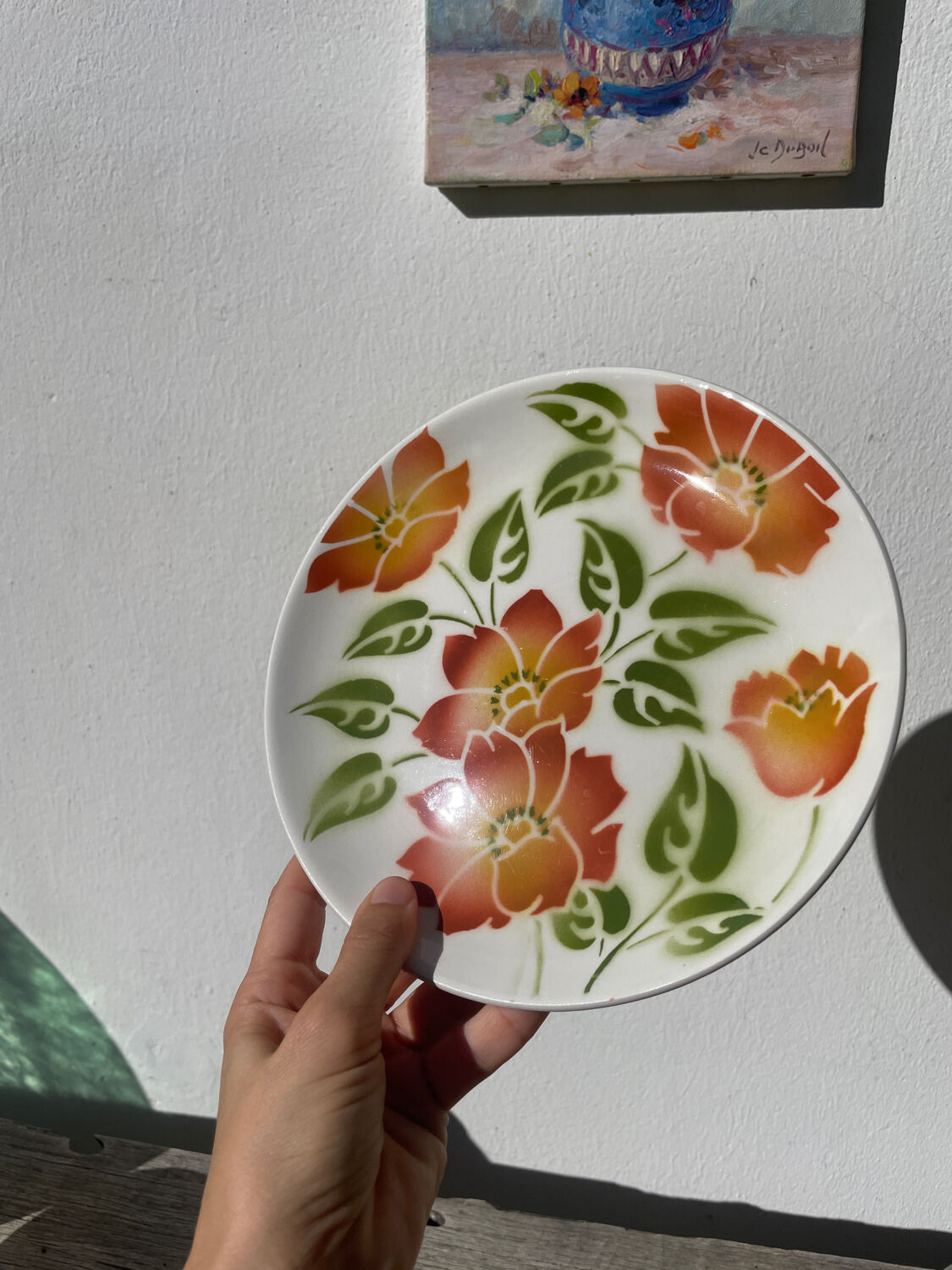 8 Moulin des Loups flower-patterned dinner plates
