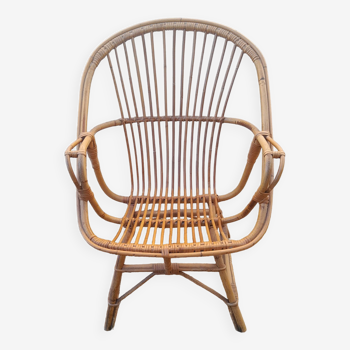 Vintage rattan armchair