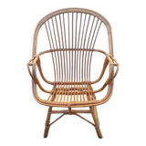 Fauteuil en rotin vintage