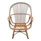 Fauteuil en rotin vintage
