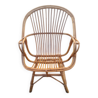 Vintage rattan armchair