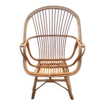 Vintage rattan armchair